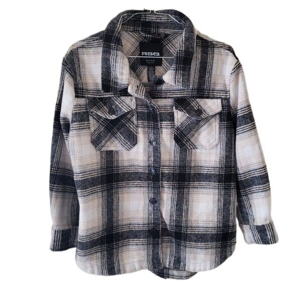 RSQ Girls Plaid Oversized Shacket - Picture 3 of 6
